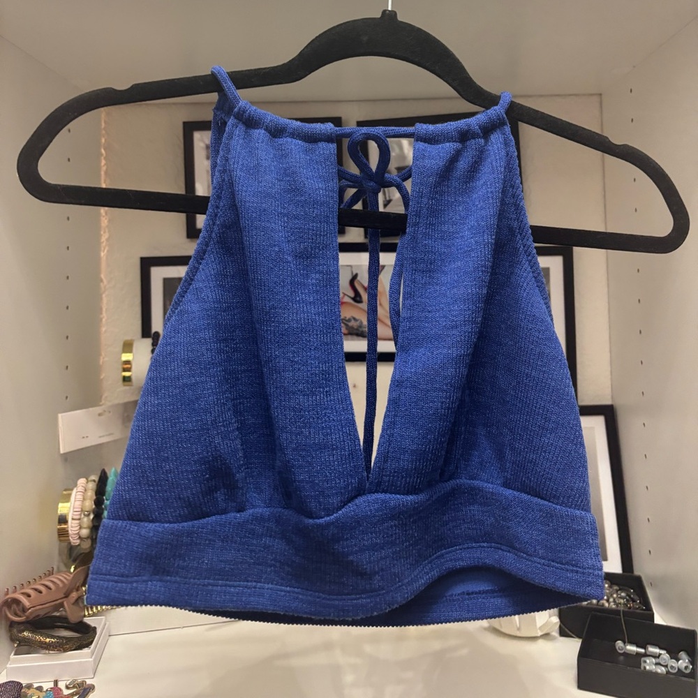 Sloane Royal Blue cutout halter